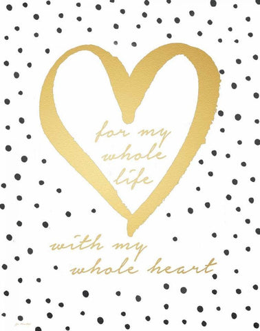 Whole Heart Black Ornate Wood Framed Art Print with Double Matting by Moulton, Jo