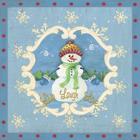 Live Laugh Love Black Ornate Wood Framed Art Print with Double Matting by Moulton, Jo