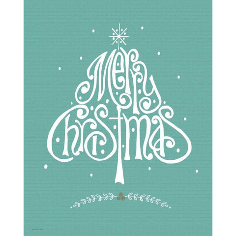 Happy Holidays Black Modern Wood Framed Art Print with Double Matting by Moulton, Jo