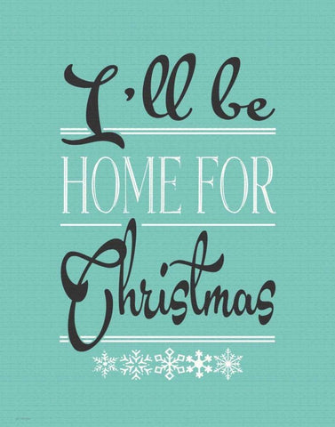 Home for Christmas Black Ornate Wood Framed Art Print with Double Matting by Moulton, Jo