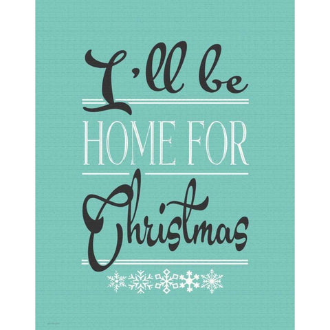 Home for Christmas Gold Ornate Wood Framed Art Print with Double Matting by Moulton, Jo