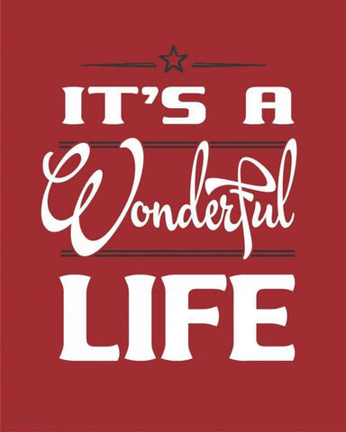 Wonderful Life White Modern Wood Framed Art Print with Double Matting by Moulton, Jo