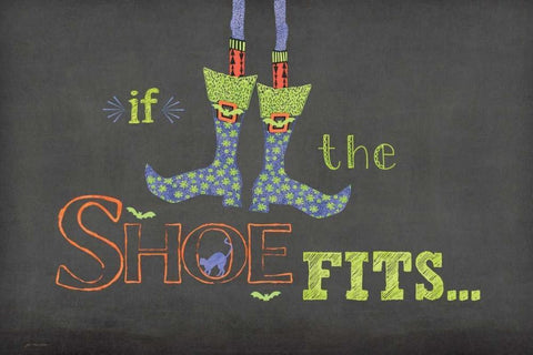 The Shoe Fits White Modern Wood Framed Art Print with Double Matting by Moulton, Jo