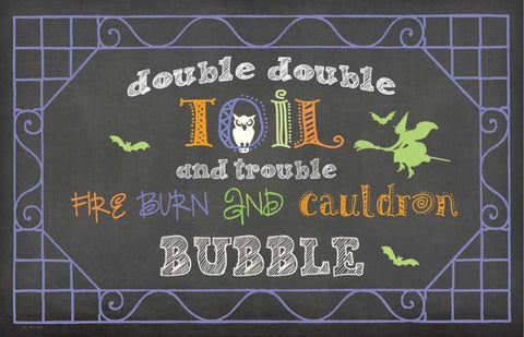 Toil and Trouble White Modern Wood Framed Art Print with Double Matting by Moulton, Jo