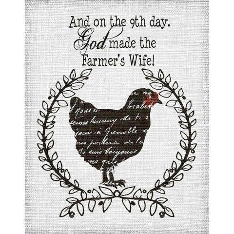 Farmers Wife White Modern Wood Framed Art Print by Moulton, Jo