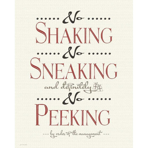 No Peeking   Black Modern Wood Framed Art Print with Double Matting by Moulton, Jo