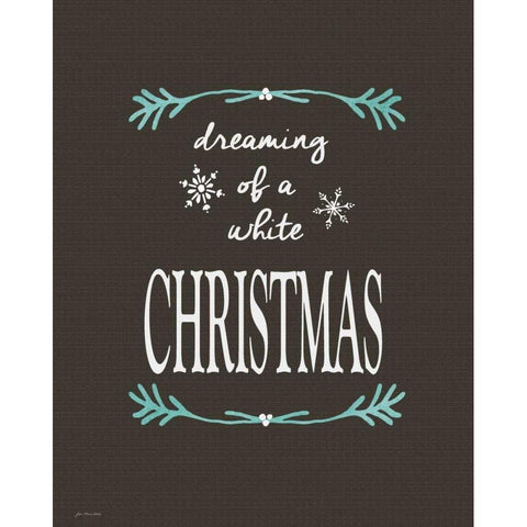 White Christmas Black Modern Wood Framed Art Print by Moulton, Jo