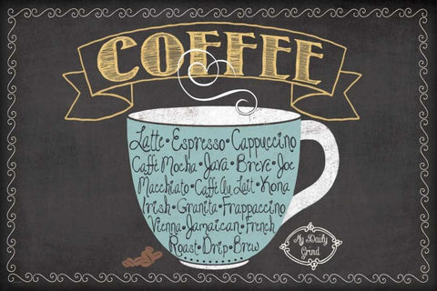 Coffee White Modern Wood Framed Art Print with Double Matting by Moulton, Jo