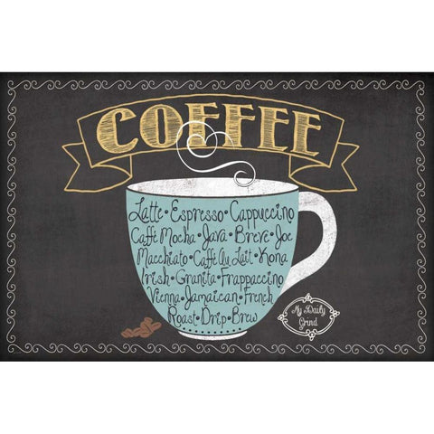 Coffee Black Modern Wood Framed Art Print with Double Matting by Moulton, Jo