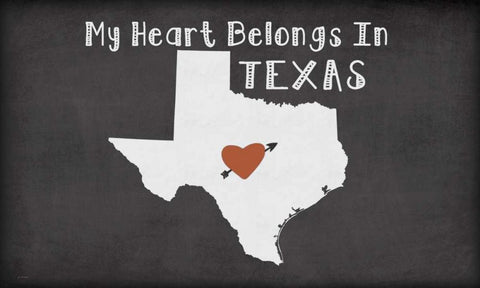 Texas Chalk Black Ornate Wood Framed Art Print with Double Matting by Moulton, Jo