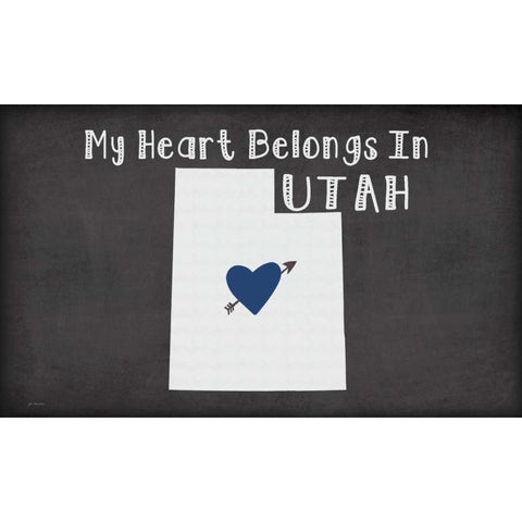 Utah Chalk Black Modern Wood Framed Art Print with Double Matting by Moulton, Jo