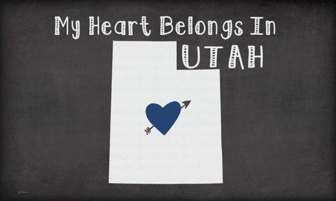 Utah Chalk Black Ornate Wood Framed Art Print with Double Matting by Moulton, Jo