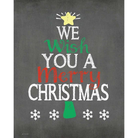 We Wish You Black Modern Wood Framed Art Print by Moulton, Jo