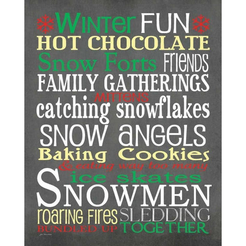 Winter Fun   Gold Ornate Wood Framed Art Print with Double Matting by Moulton, Jo