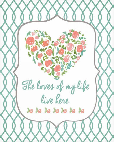 Loves of my Life White Modern Wood Framed Art Print with Double Matting by Moulton, Jo