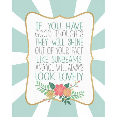 Look Lovely White Modern Wood Framed Art Print by Moulton, Jo