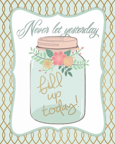 Fill Today White Modern Wood Framed Art Print with Double Matting by Moulton, Jo