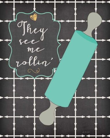 Rollin White Modern Wood Framed Art Print with Double Matting by Moulton, Jo