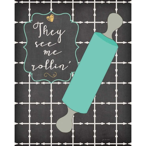 Rollin White Modern Wood Framed Art Print by Moulton, Jo