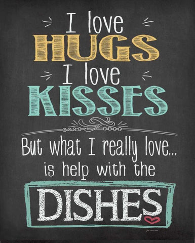 Hugs and Kisses Black Ornate Wood Framed Art Print with Double Matting by Moulton, Jo