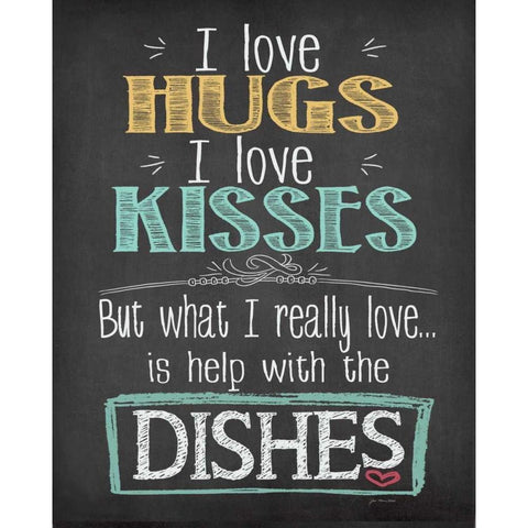 Hugs and Kisses Gold Ornate Wood Framed Art Print with Double Matting by Moulton, Jo