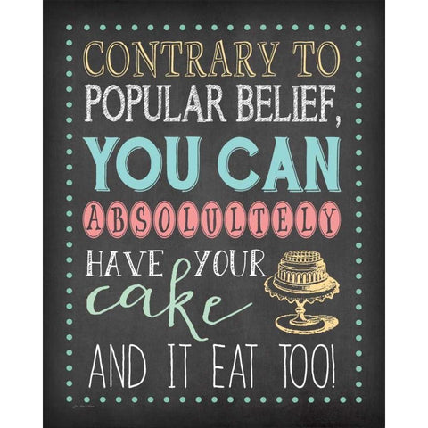 Cake Black Modern Wood Framed Art Print with Double Matting by Moulton, Jo