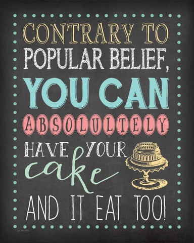 Cake White Modern Wood Framed Art Print with Double Matting by Moulton, Jo