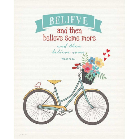 Believe Some More Gold Ornate Wood Framed Art Print with Double Matting by Moulton, Jo