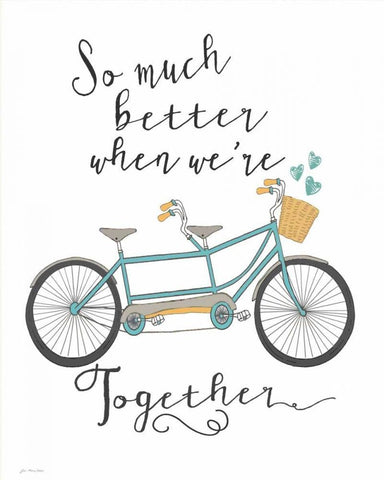 Together Black Ornate Wood Framed Art Print with Double Matting by Moulton, Jo