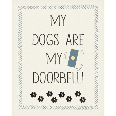 Doorbell Black Modern Wood Framed Art Print with Double Matting by Moulton, Jo