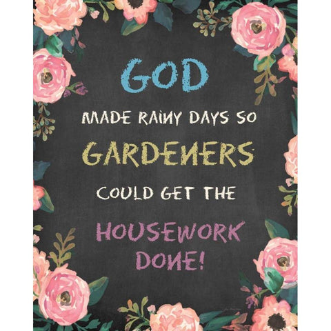 God Made - Floral Black Modern Wood Framed Art Print by Moulton, Jo