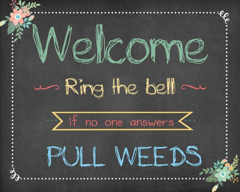 Welcome Garden II White Modern Wood Framed Art Print with Double Matting by Moulton, Jo