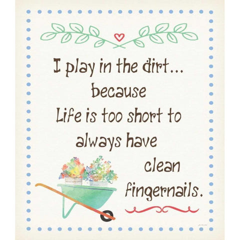 Play in the Dirt II White Modern Wood Framed Art Print by Moulton, Jo