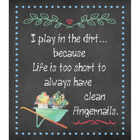 Play in the Dirt III Black Modern Wood Framed Art Print by Moulton, Jo