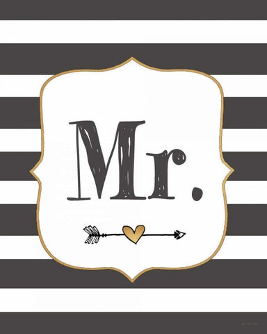 Mr. White Modern Wood Framed Art Print with Double Matting by Moulton, Jo