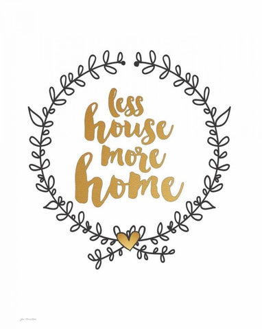 More Home White Modern Wood Framed Art Print with Double Matting by Moulton, Jo