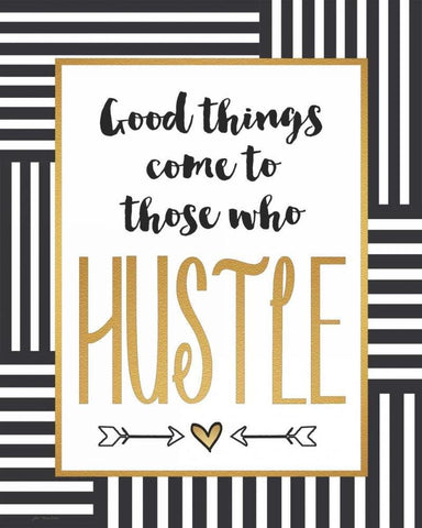 Hustle Black Ornate Wood Framed Art Print with Double Matting by Moulton, Jo