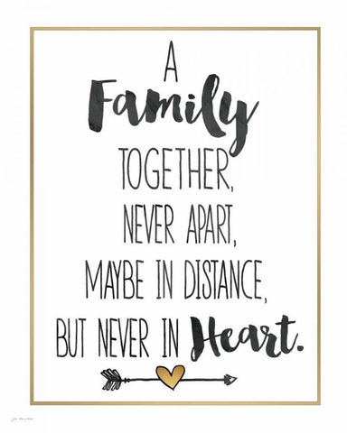 Family Together White Modern Wood Framed Art Print with Double Matting by Moulton, Jo