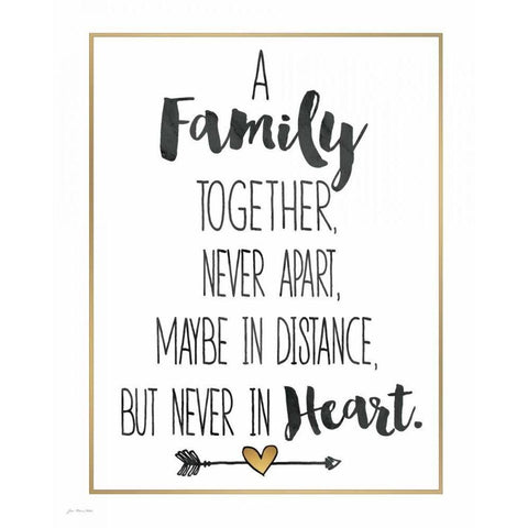 Family Together Black Modern Wood Framed Art Print with Double Matting by Moulton, Jo