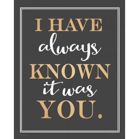 It Was You Gold Ornate Wood Framed Art Print with Double Matting by Moulton, Jo