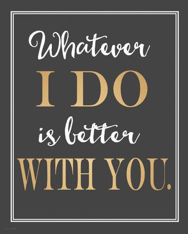 I Do White Modern Wood Framed Art Print with Double Matting by Moulton, Jo