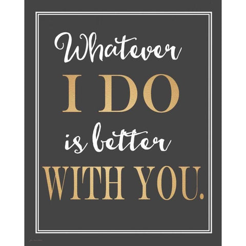 I Do Black Modern Wood Framed Art Print with Double Matting by Moulton, Jo