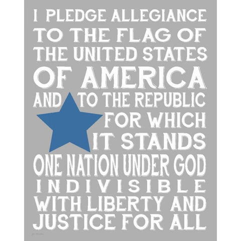 Pledge III White Modern Wood Framed Art Print by Moulton, Jo