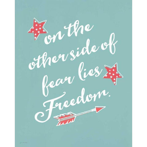 Freedom White Modern Wood Framed Art Print by Moulton, Jo