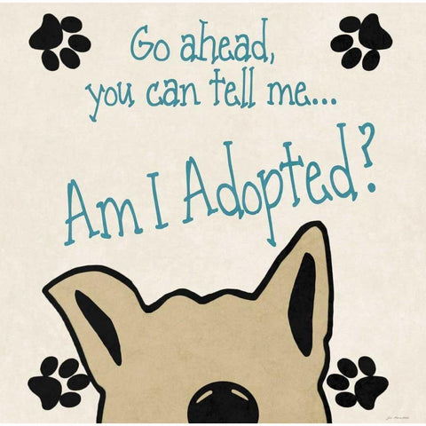 Adopted White Modern Wood Framed Art Print by Moulton, Jo