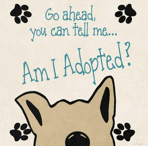 Adopted White Modern Wood Framed Art Print with Double Matting by Moulton, Jo