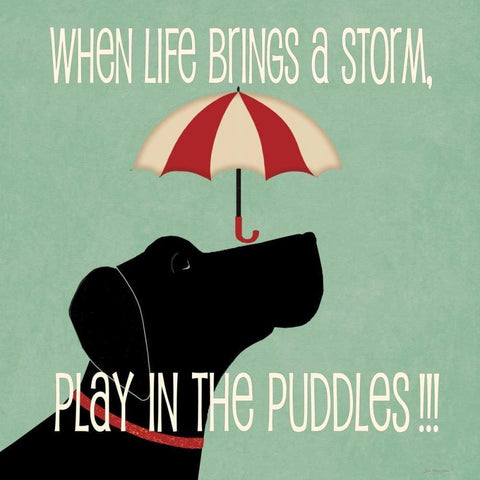 Puddles Gold Ornate Wood Framed Art Print with Double Matting by Moulton, Jo