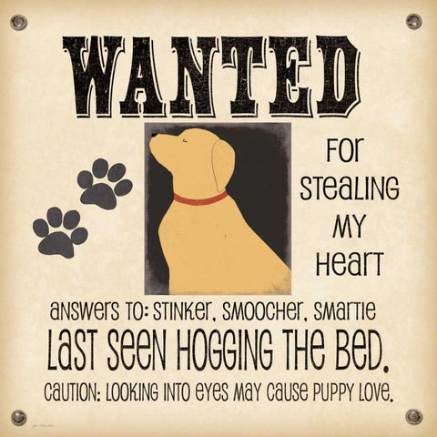 Wanted Black Modern Wood Framed Art Print with Double Matting by Moulton, Jo