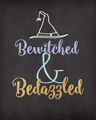 Bedazzled White Modern Wood Framed Art Print with Double Matting by Moulton, Jo