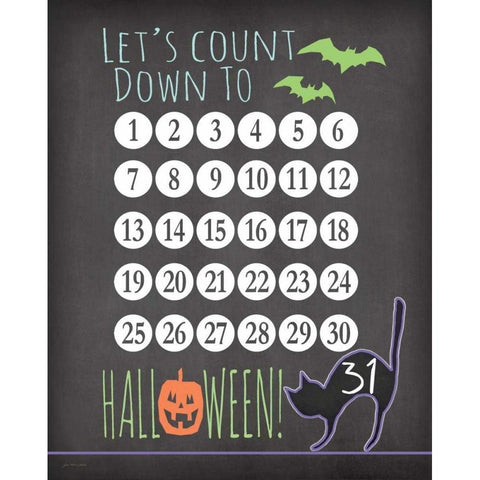 Countdown White Modern Wood Framed Art Print by Moulton, Jo